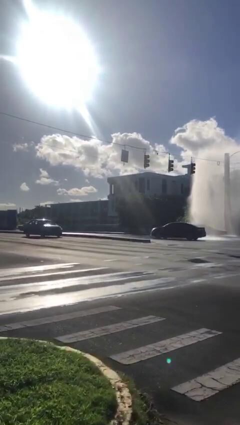 Water gushing in Hagåtña