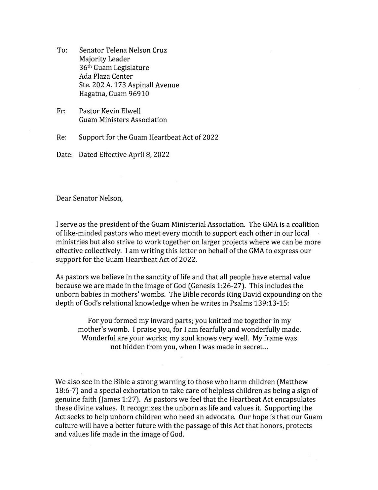 4.8.22 Support Letter - Guam Heartbeat Act of 2022.pdf | | postguam.com