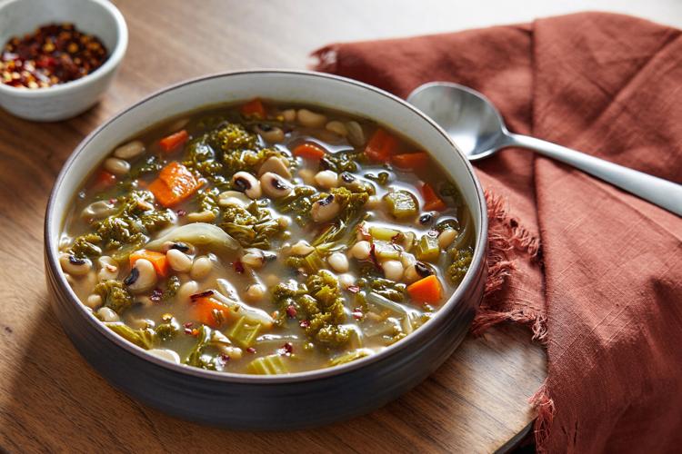 Black-eyed peas and mustard greens give Italian soup a Southern flair 1