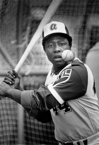 The Library of Congress - Hank Aaron, Milwaukee Braves right