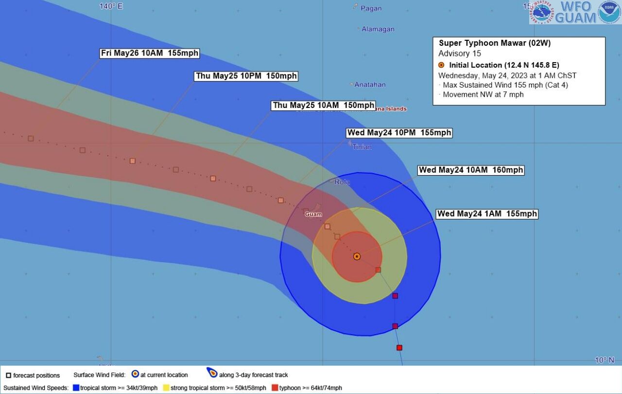 Mawar forecast to strengthen into Category 5 typhoon | Local News ...