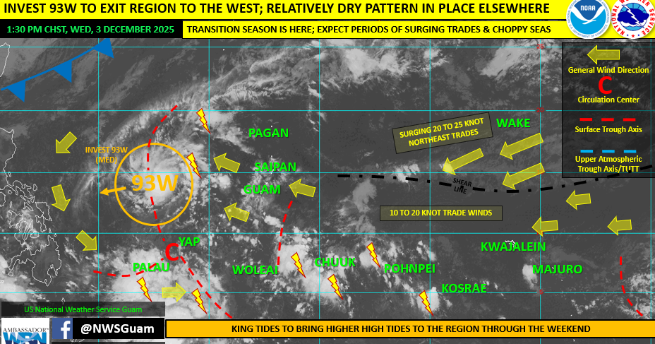 Tropical disturbance no threat to Marianas