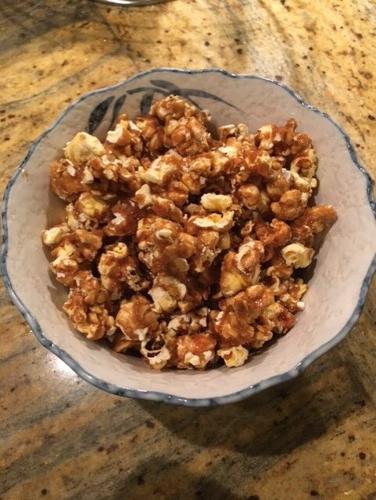 Get in the Christmas spirit with some caramel popcorn