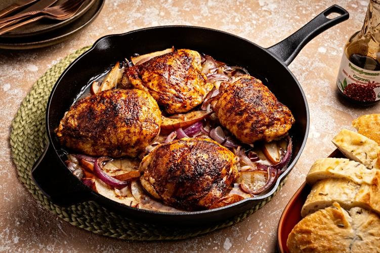 Garam masala baked chicken thighs are optimized for deliciousness