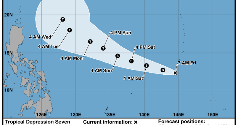Tropical Depression 07W brings Guam its roughest night in months