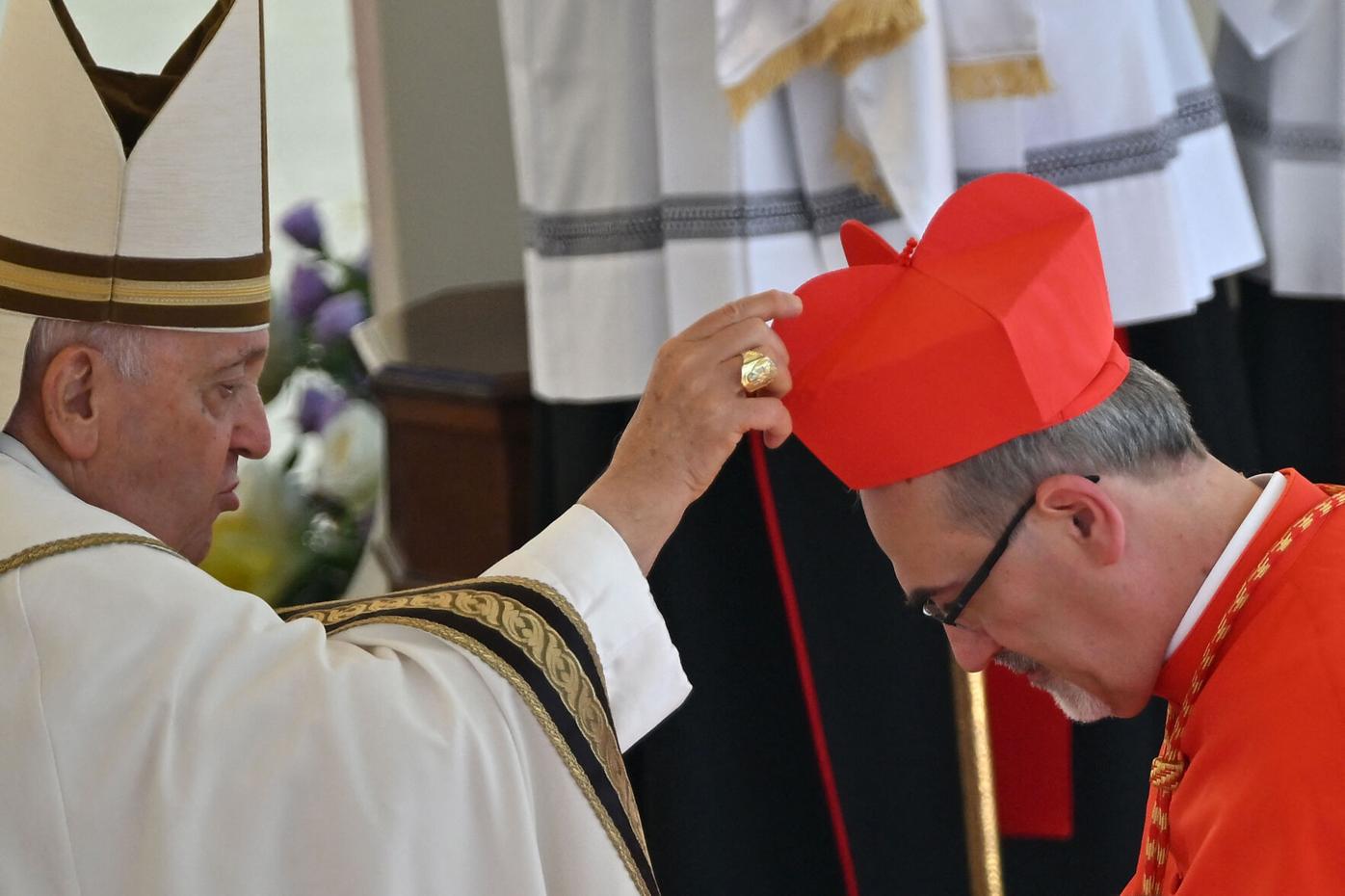 Pope gives prestigious red hats to 5 new cardinals