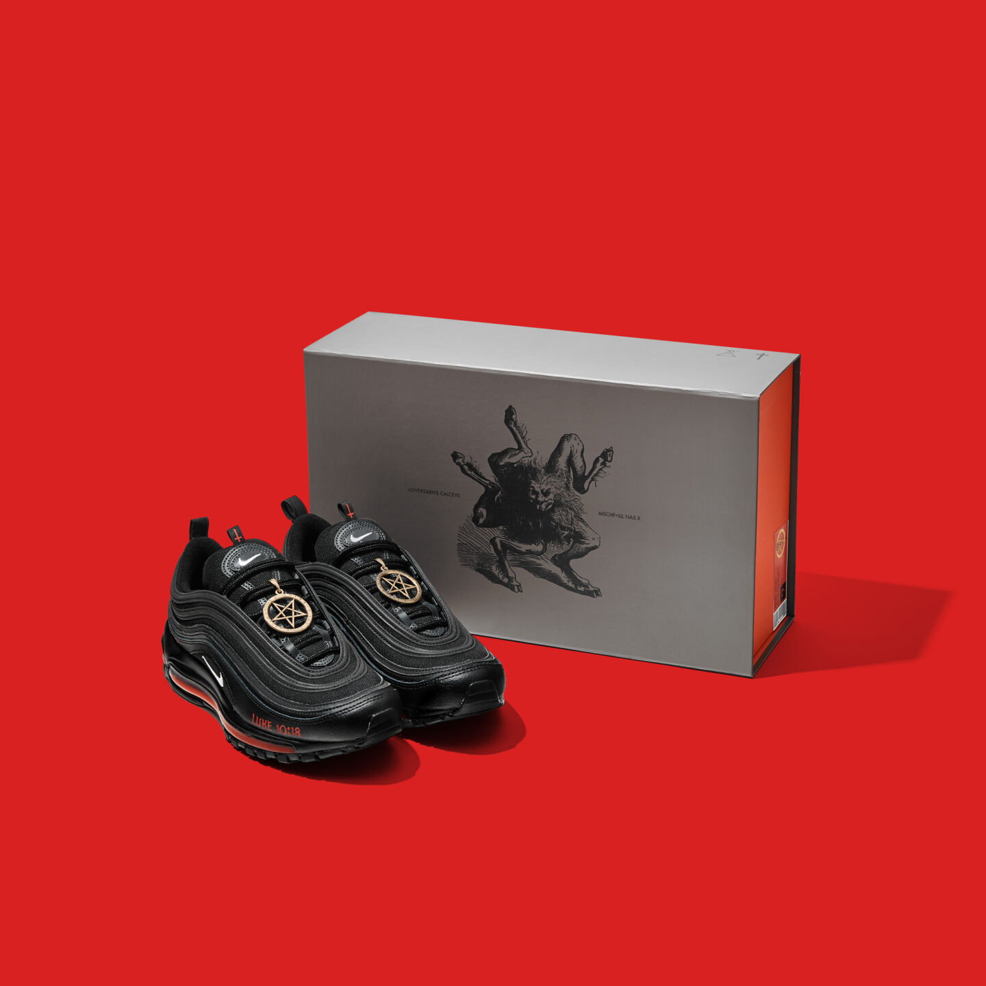 satan themed sneakers