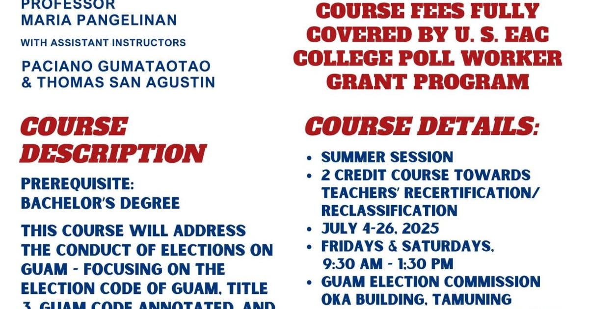 Guam Election Commission restarts college poll worker program July 4