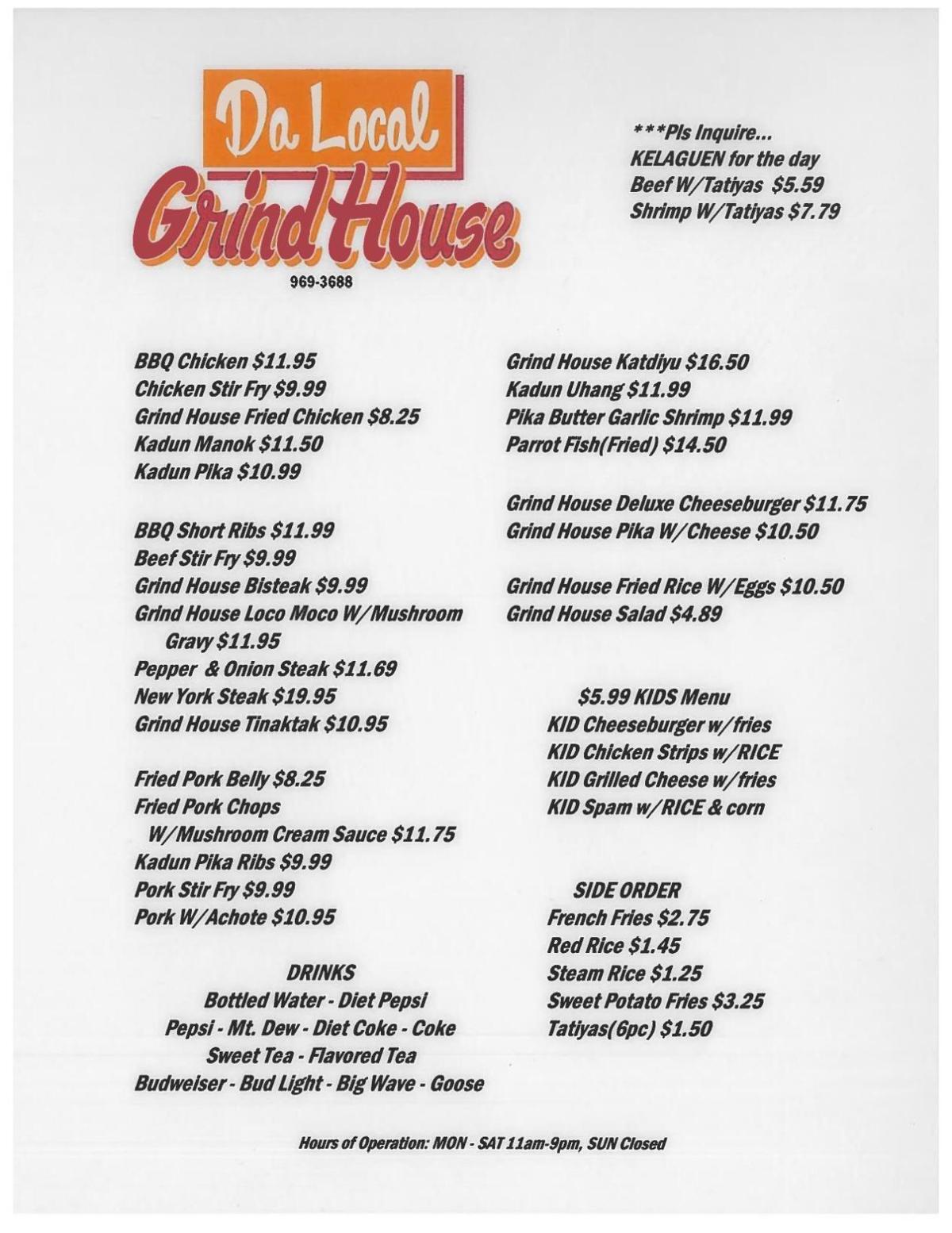 Chow down at Da Local Grind House Maila Ta Fan Boka