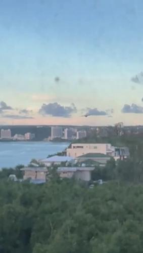 Plane low over Tumon