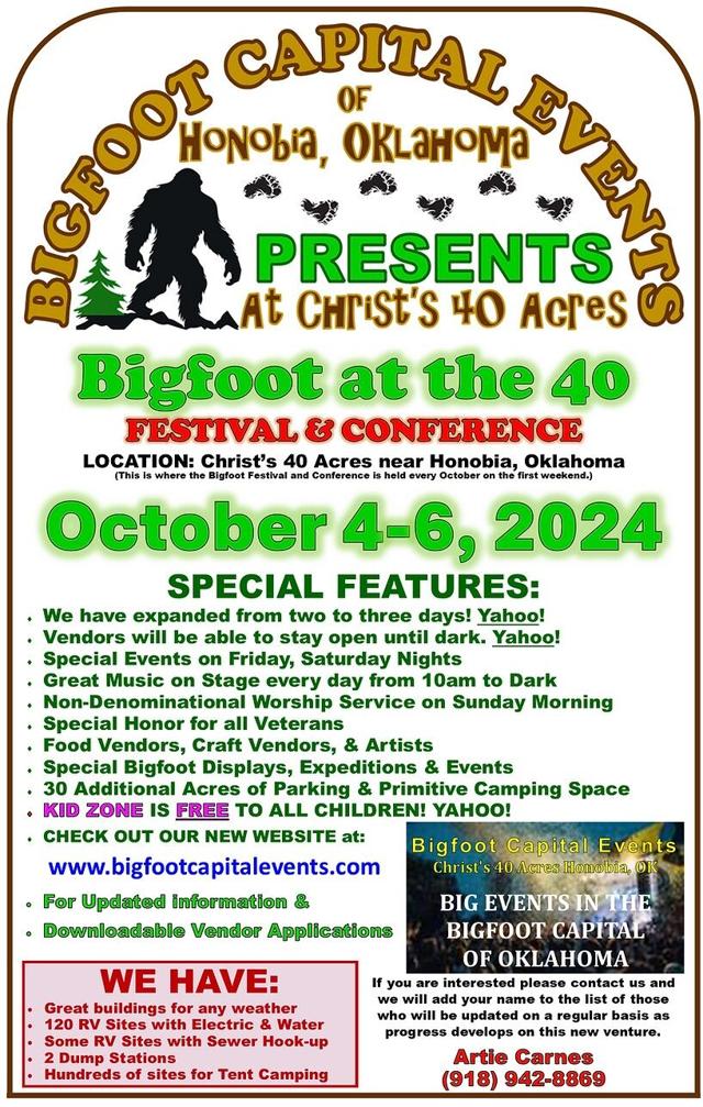 Honobia Bigfoot festival taking place this weekend News