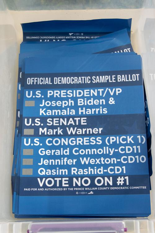 2020 Dems sample ballot urging no vote on redistricting amendment