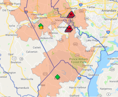 power sept princewilliamtimes reporting novec customers virginia northern friday without