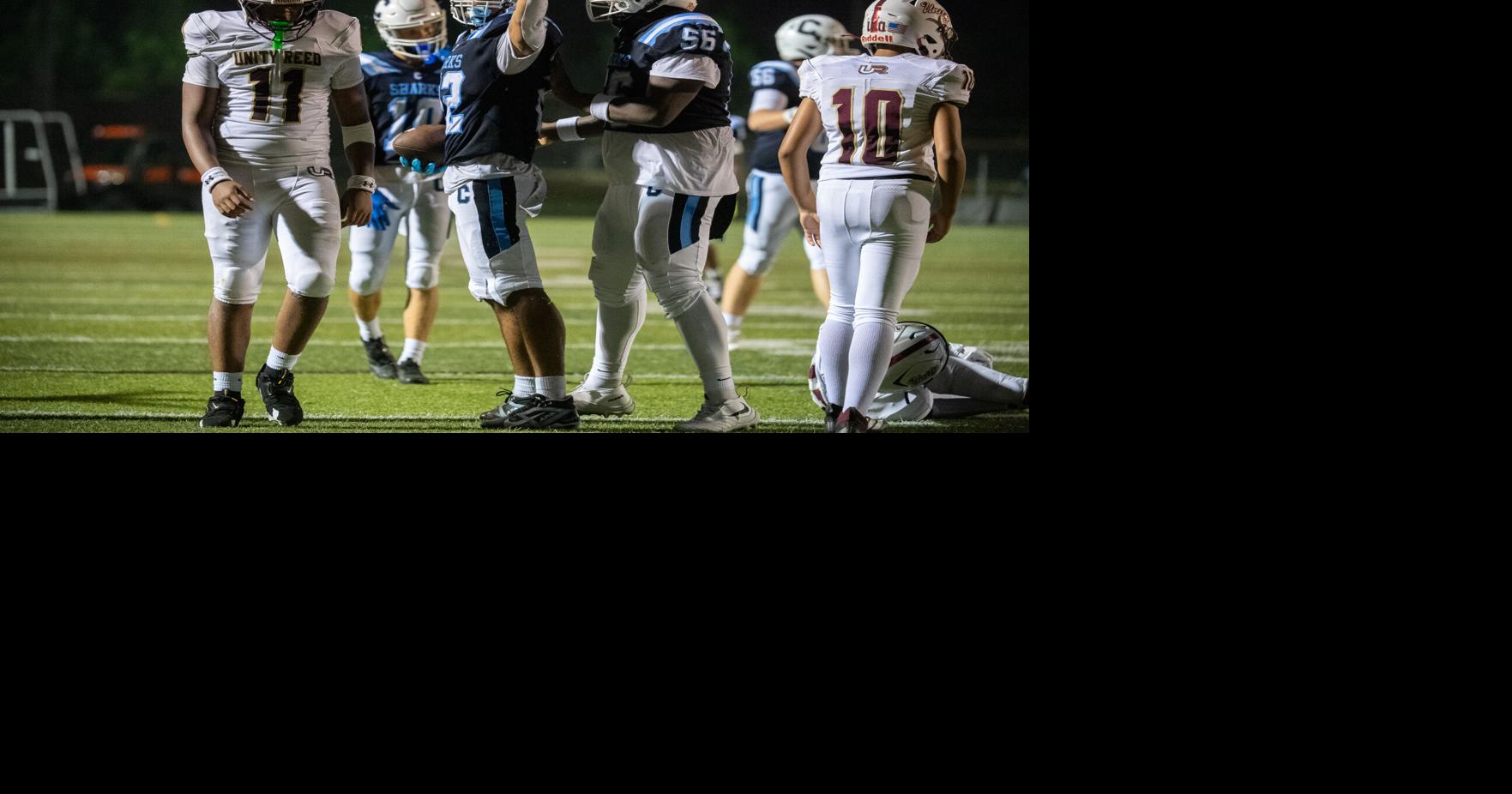 Colgan Sharks cruise past Unity Reed Lions, 67-0