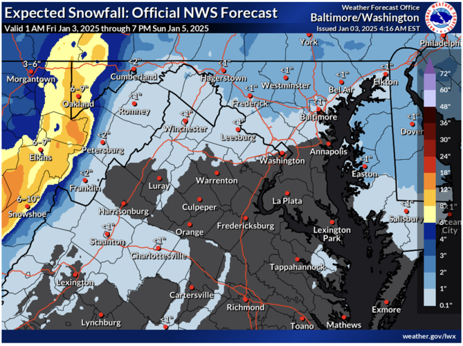 Will Northern Virginia see snow this weekend? News
