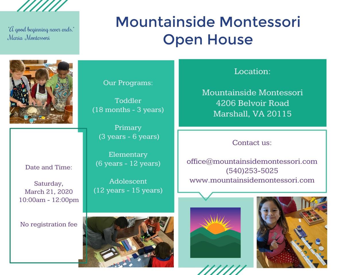 Mountainside Montessori Open House Calendar