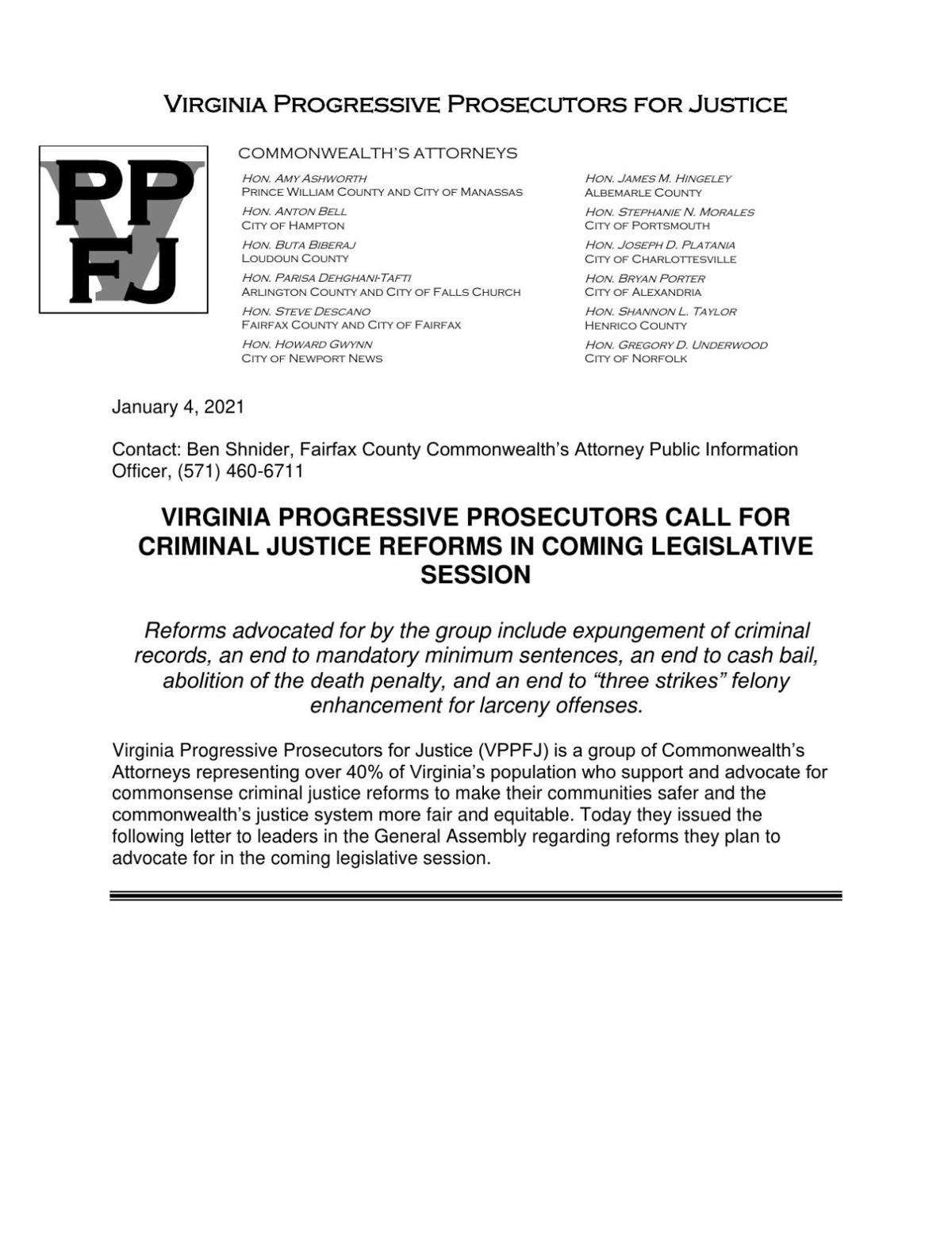 Prince William Commonwealth S Attorney Joins Call To Abolish The Death Penalty In Virginia News Princewilliamtimes Com