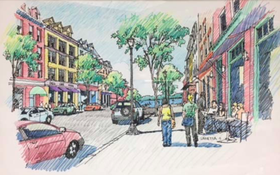 artists rendering of North Woodbridge small area plan