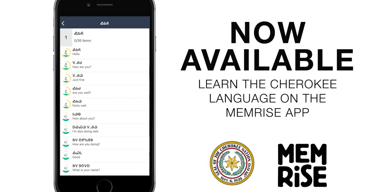 Cherokee language lessons now available through Memrise | Community ...