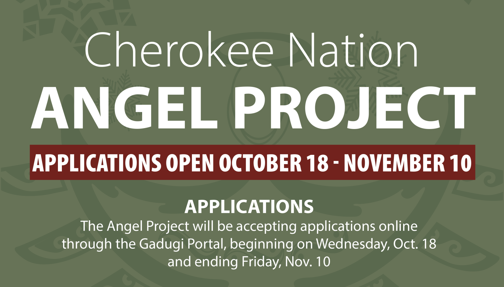Cherokee Nation Accepting 2023 Angel Project Applications News
