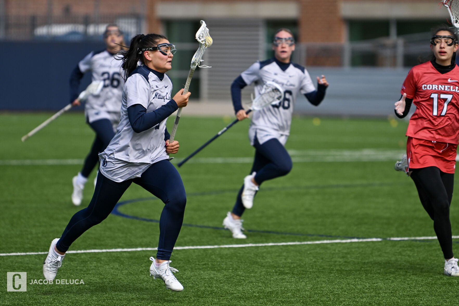 Women's Lax vs. Cornell, Erika Ho Running with Ball