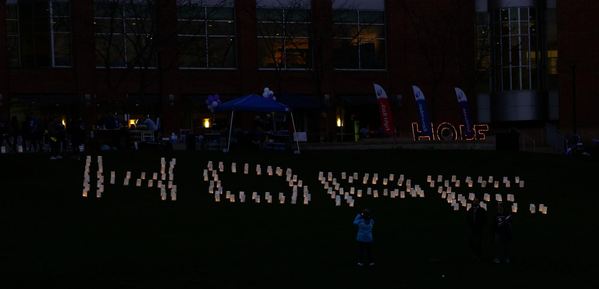 Hundreds of luminarias at Relay for Life commemorate those who have
