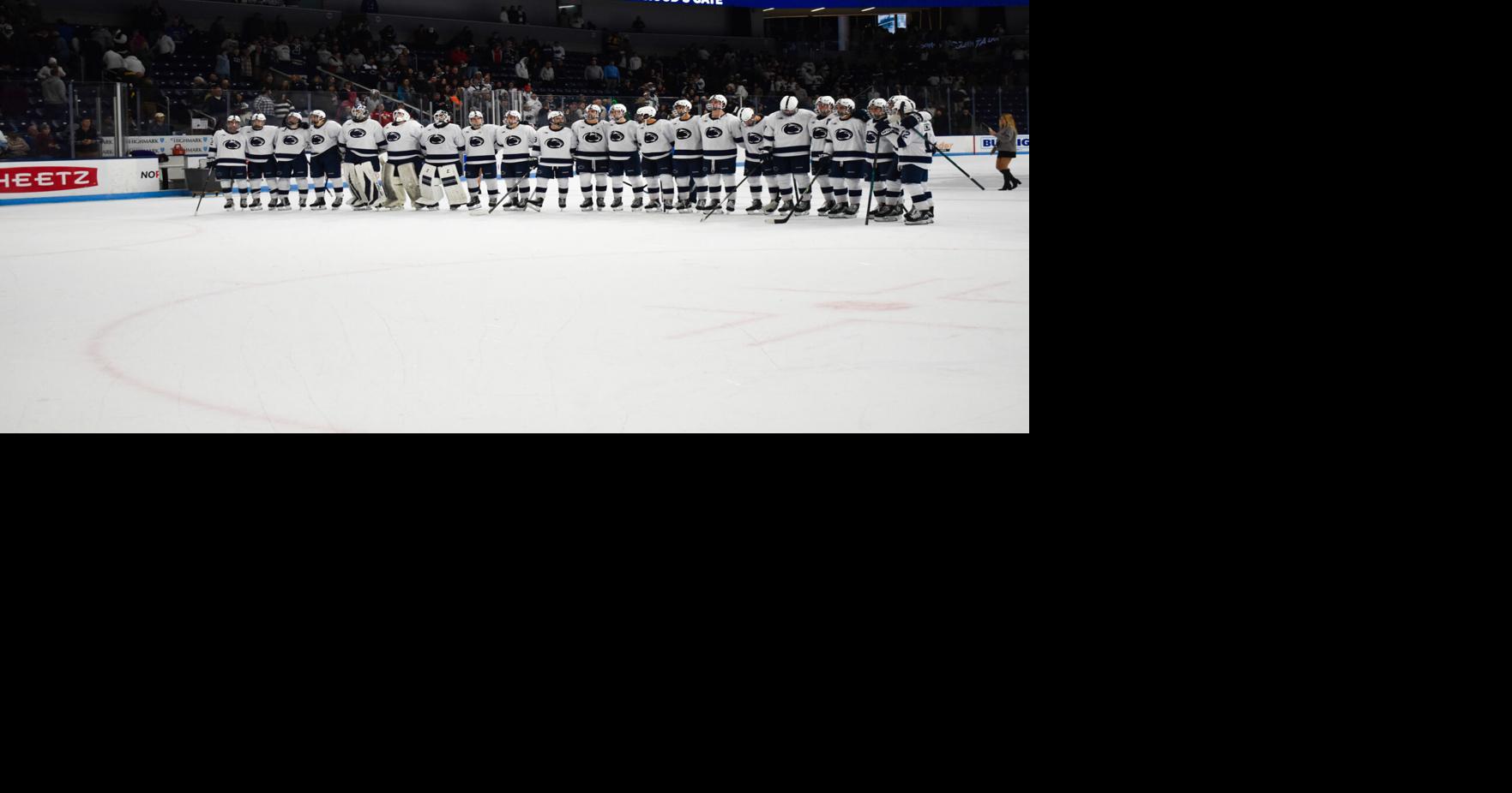 SEE IT: Penn State football legend Micah Parsons visits men's hockey team in Wisconsin