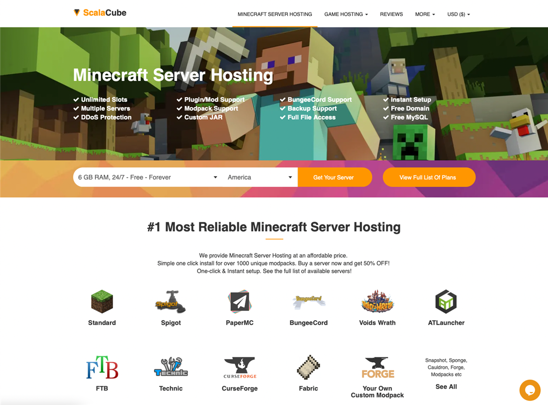 Hospedagem de servidor Standard Minecraft 1.20.2 - ScalaCube