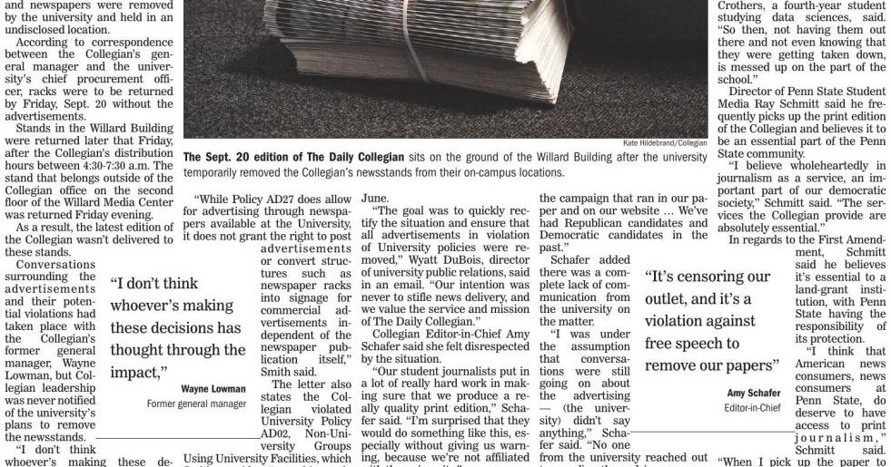 The Daily Collegian for Sept. 27, 2024 | Print Editions | Daily ...