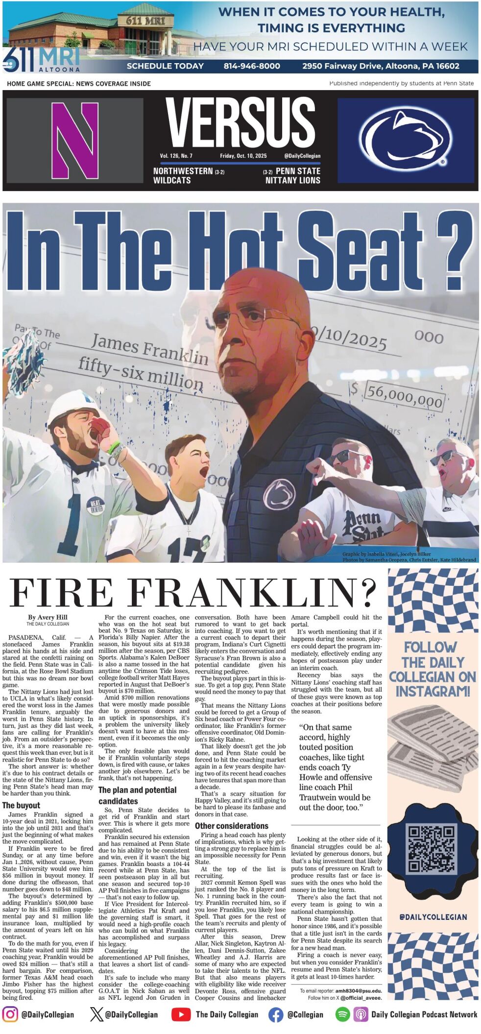 The Daily Collegian for Oct. 10, 2025 | Print Editions | Daily ...