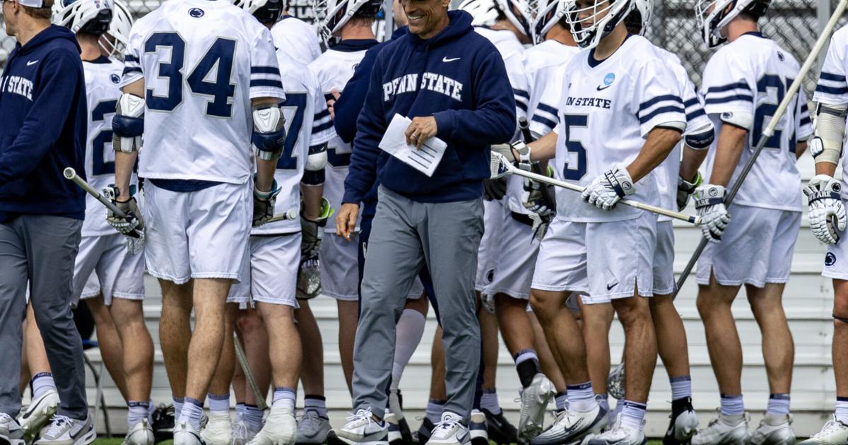 Penn State men's lacrosse coach Jeff Tambroni during a playoff game against Army.