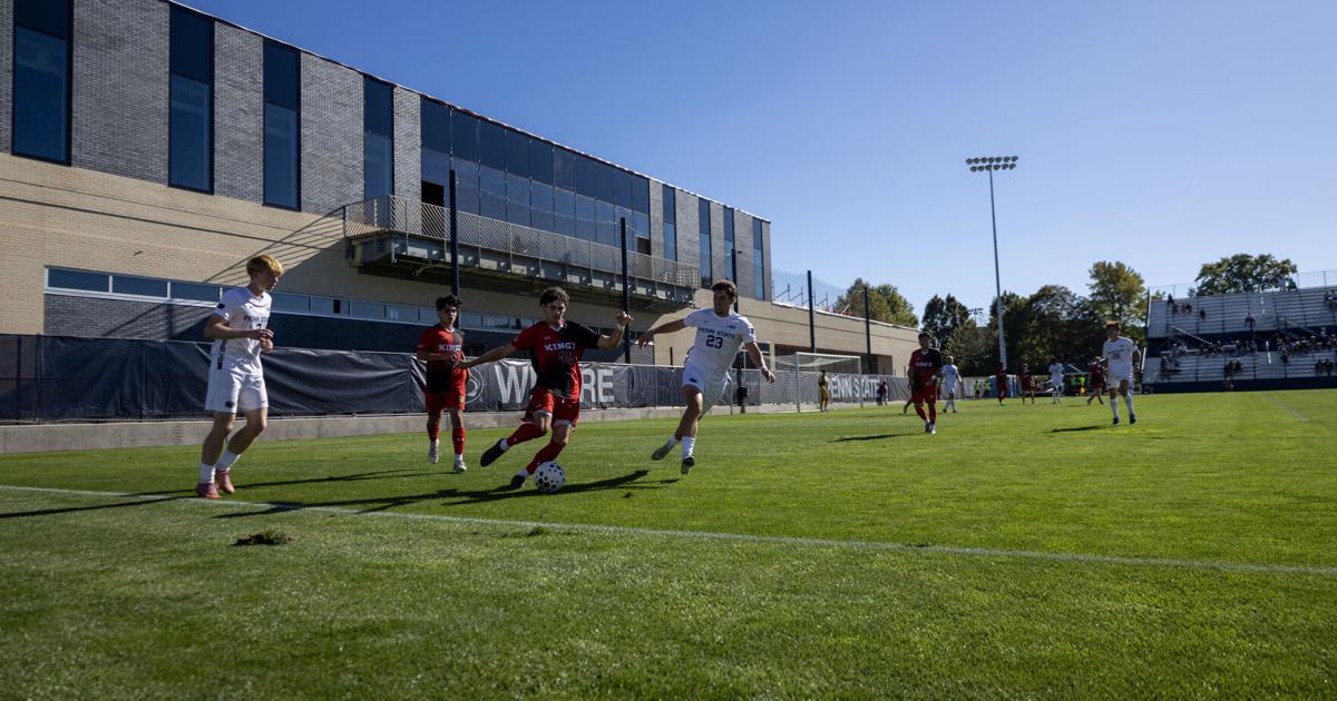 Jake Forst Men's Soccer vs. King's College, clair defends | | psucollegian.com