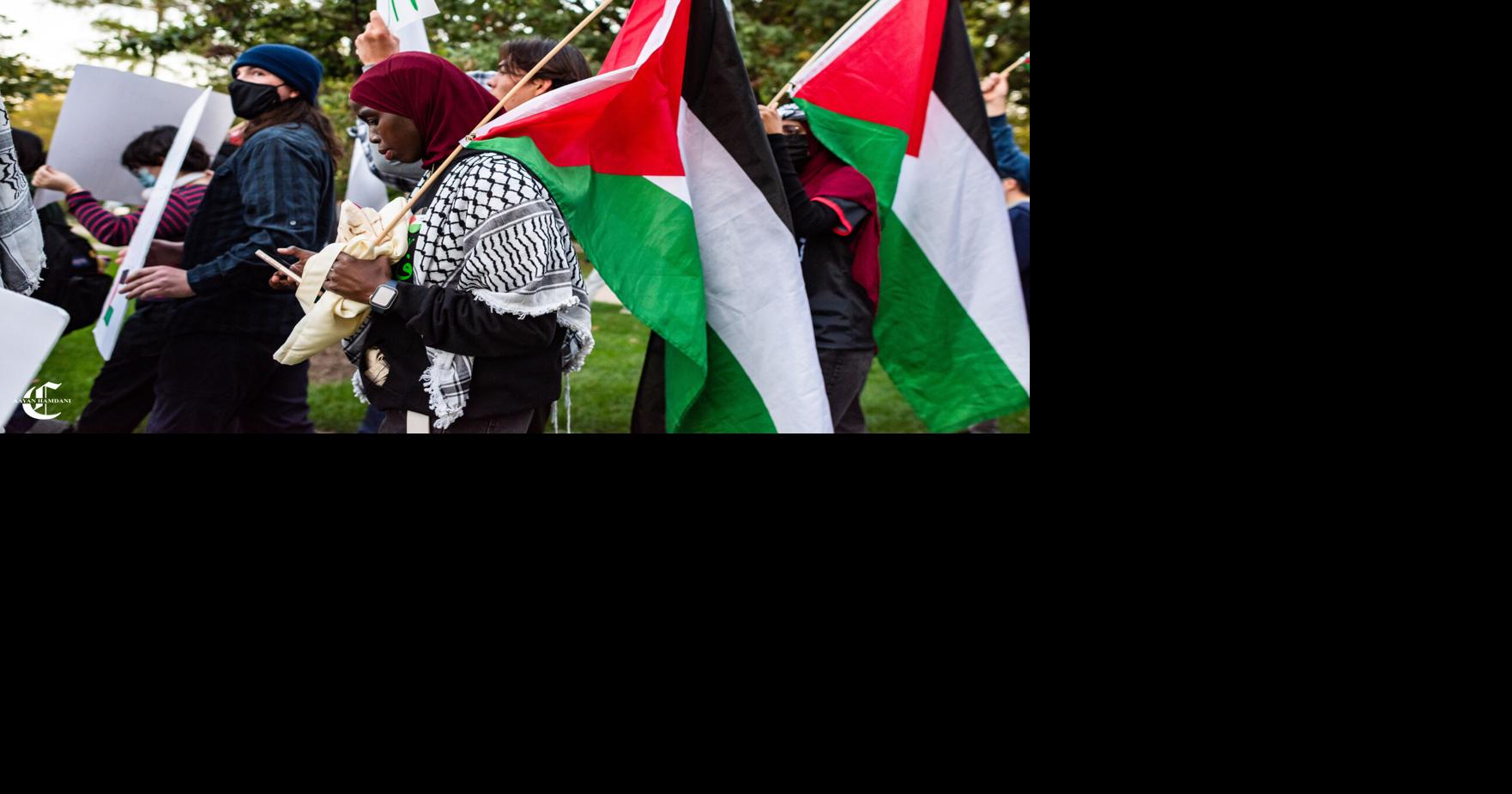 Protesters gather to speak out against violence in Palestine, Penn State’s connections to it