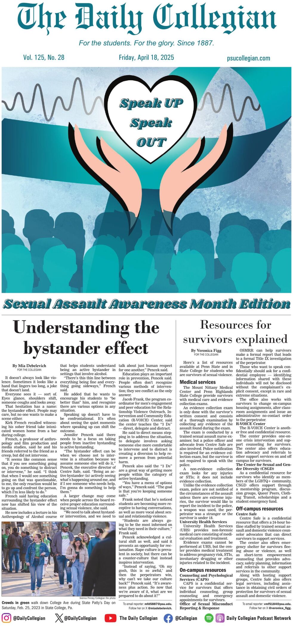 The Daily Collegian for April 18, 2025 | Print Editions | Daily ...