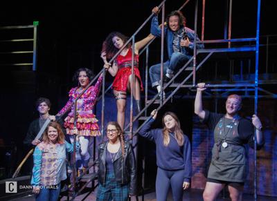 Cast and Crew of Rent pose at the Rent photo call