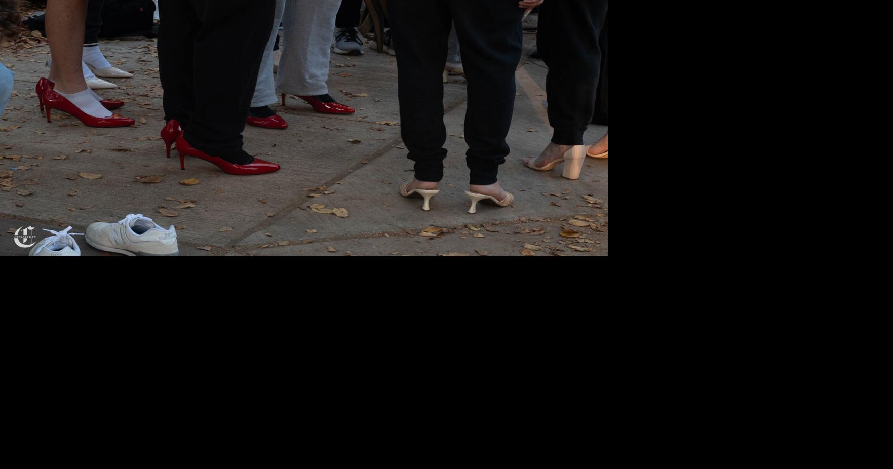 walk a mile in her shoes, red heels standing | | psucollegian.com