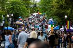 Pride Festival, Attendees walk
