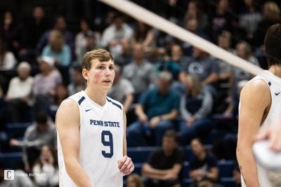Men’s volleyball opposite hitter John Kerr secures win over George
