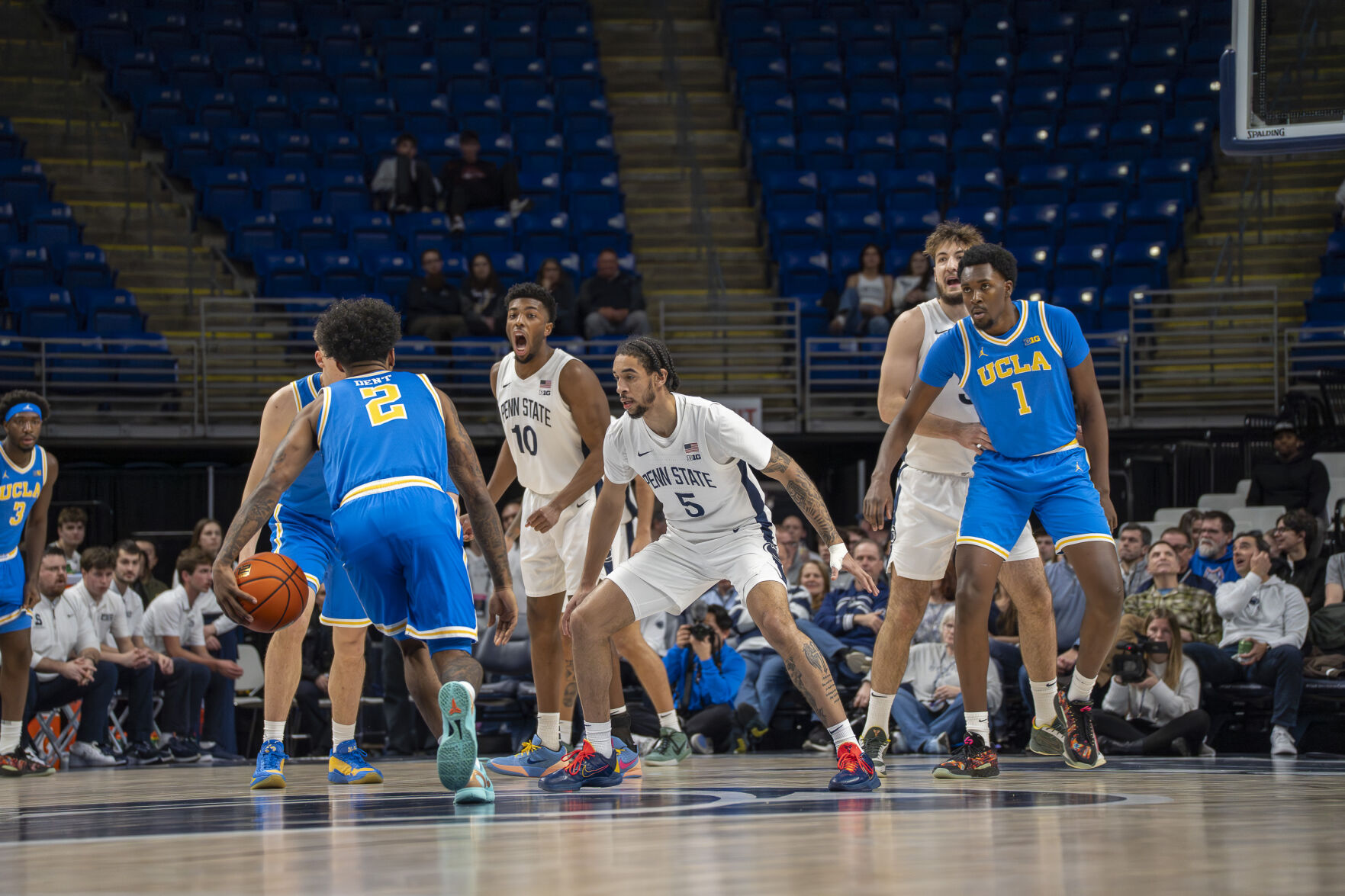 PSU Men's Basketball vs UCLA, Guard Freddie Dilione V (5 ...