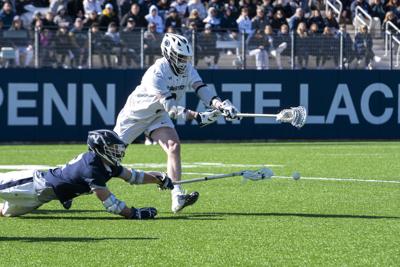 Penn State Men's Lacross Vs Yale, O'Keefe (3) Reaches for ball