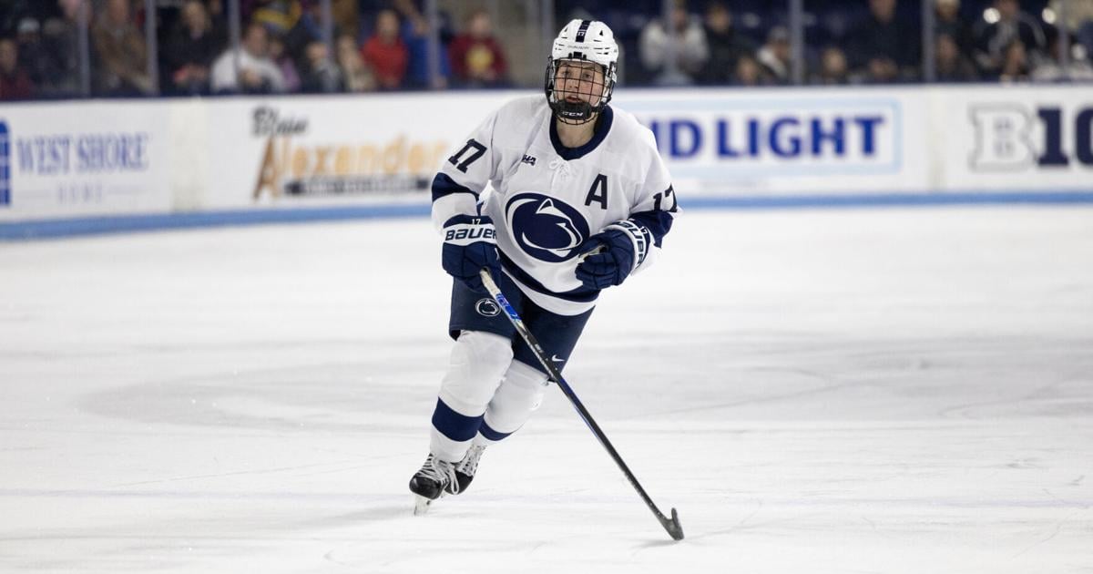 Kendall Butze skates during a Penn State women’s hockey game against Cornell