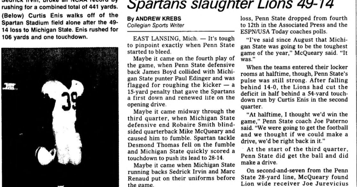 History of Penn State’s Land Grant Trophy rivalry with Michigan State through the Collegian’s lens