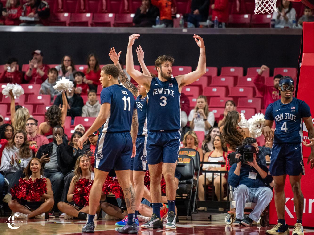 PSU Men's Basketball vs UMD, Juric Celebrates | | psucollegian.com