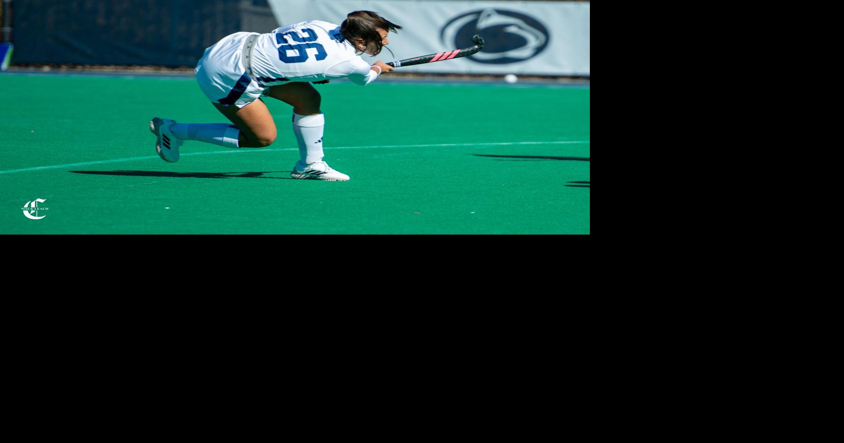 Forward Ella Gaitan scores a goal during the Penn State field hockey game against Michigan at the Field Hockey Complex in University Park, Pa., Sunday, October 18, 2026. The Nittany Lions beat the Wolverines 2-1.
