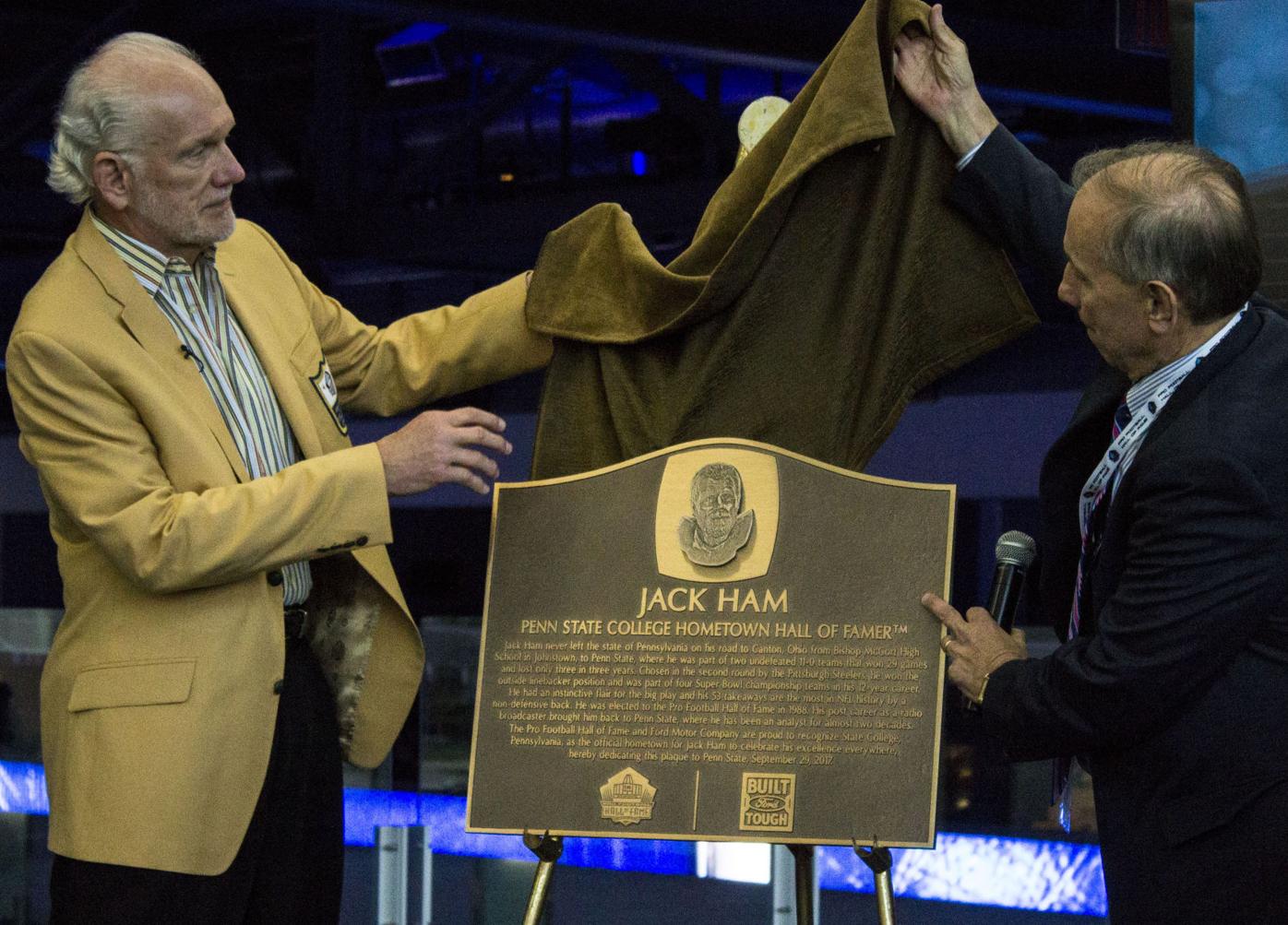 Pro Football Hall of Fame and former Penn State football linebacker Jack Ham  present Penn State with Hometown Hall of Famer recognition, Penn State  Football News