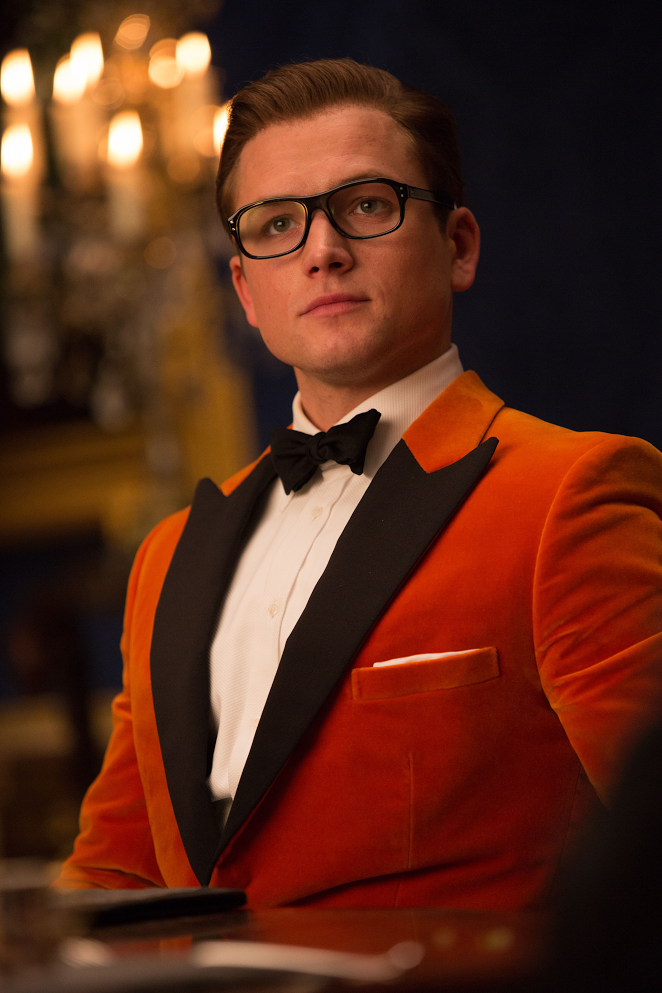 Kingsman The Golden Circle Eggsy Orange Tuxedo Jacket Suit