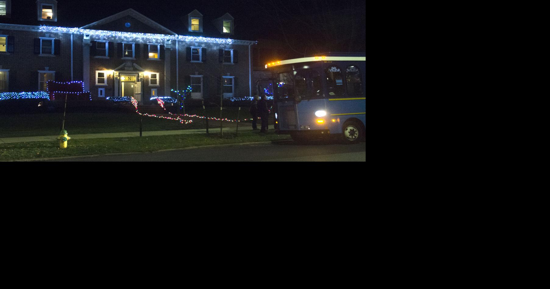 IFC hosts holiday trolley light tours around State College fraternity