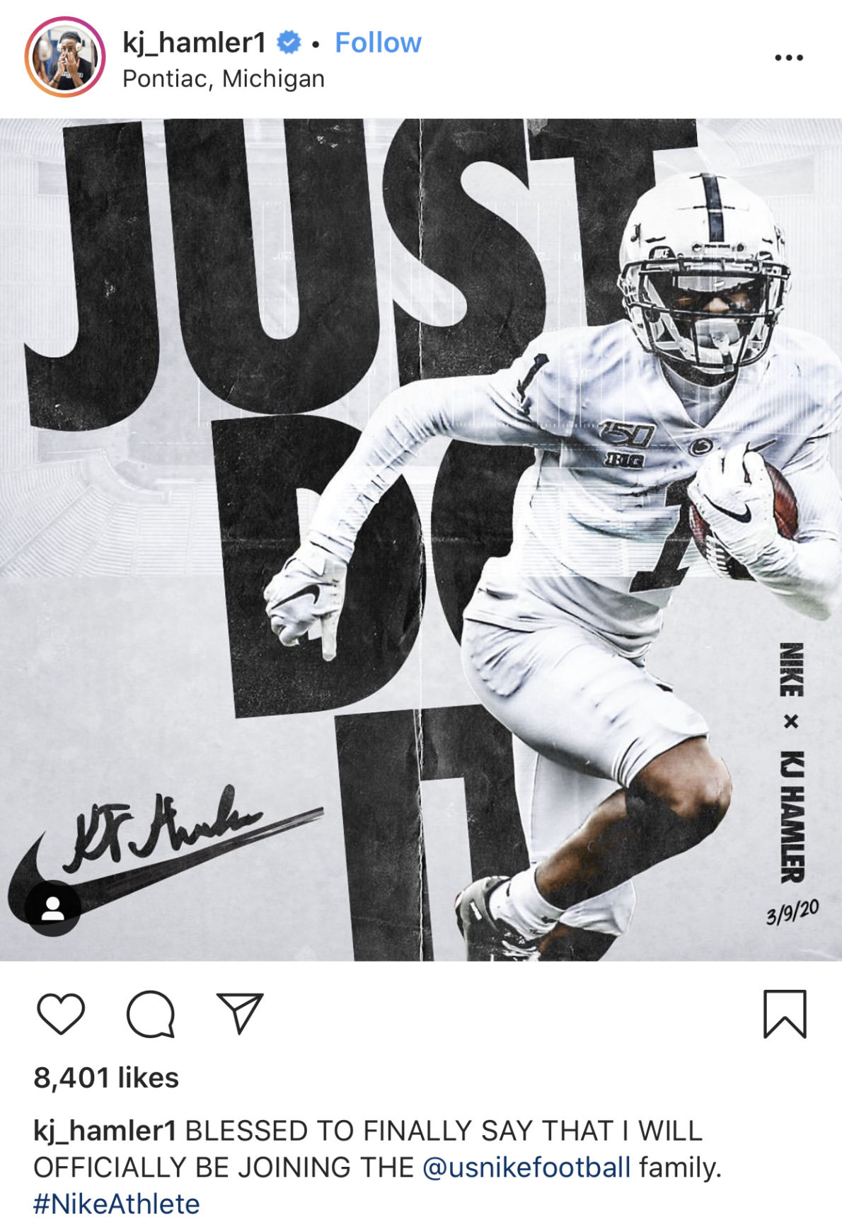 Penn State WR KJ Hamler Declares for 2020 NFL Draft After Cotton