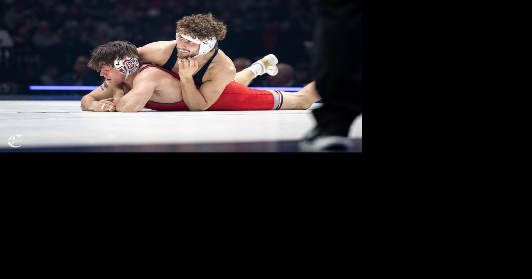 Wrestling vs OSU, Mesenbrink chilling