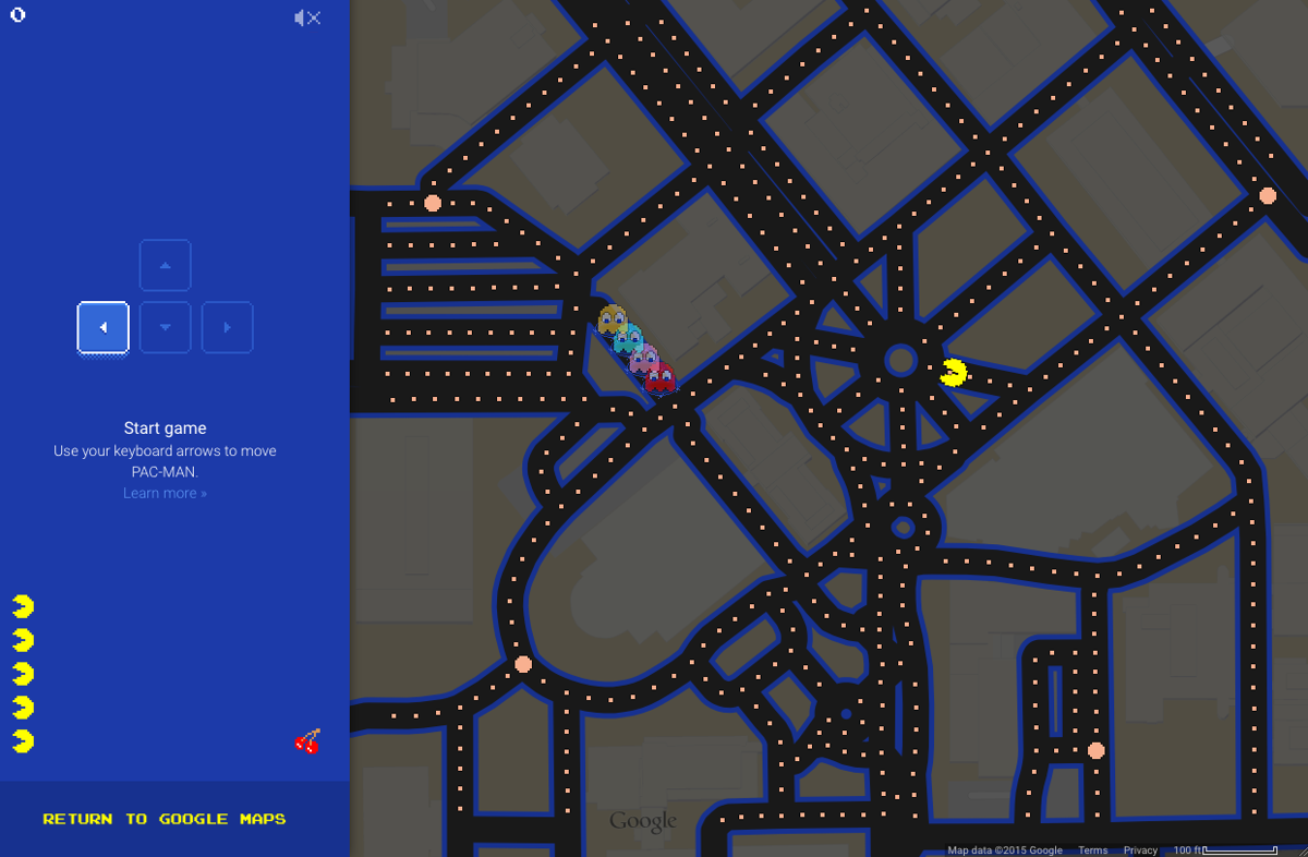 Google Maps has Pac-Man? Bring it on, fools!